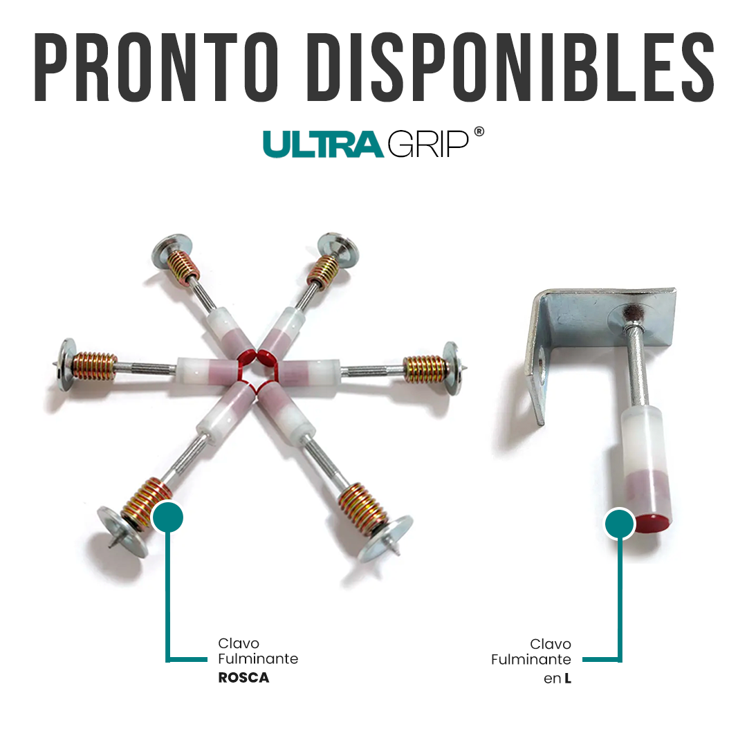 UltraGrip💥 Pistola de Fijación - KIT COMPLETO 🧰 + 100 Clavos Fulminantes de Regalo 🎁